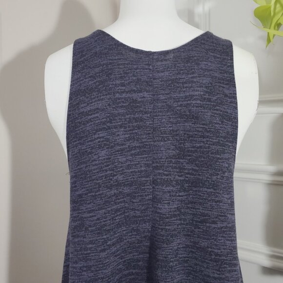 ARITZIA Wilfred Free "Rosa" Flowy Blue Heathered Jersey Knit Tank Dress - Picture 8 of 11